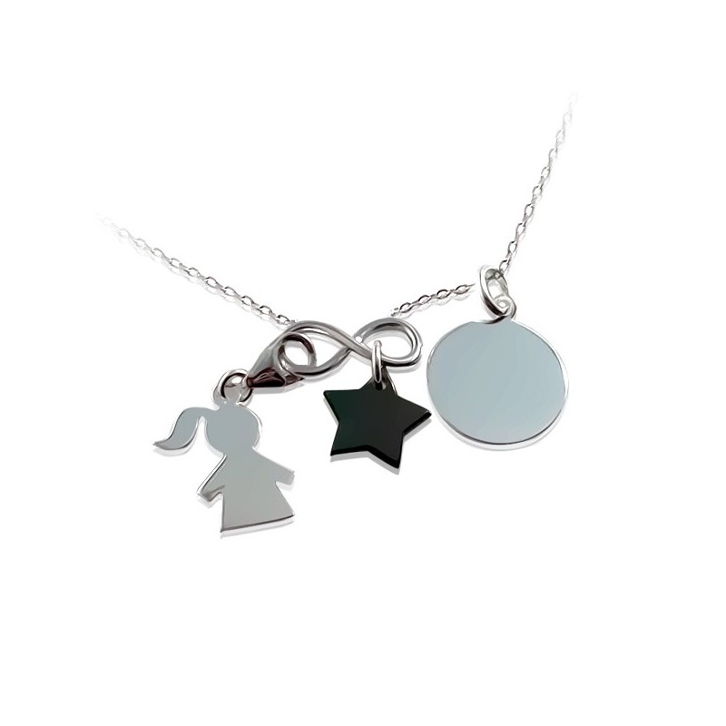 Trio de pendentif sur chaîne infini