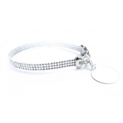 Bracelet gravé Cristal Blanc