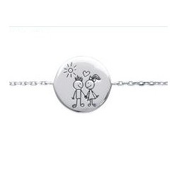 Bracelet Petite médaille amoureux