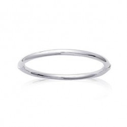 Jonc rond argent925 rhodié