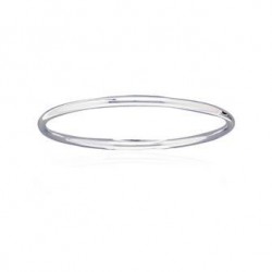 Jonc rond medium argent925 rhodié