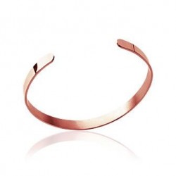 Bracelet jonc acier rose