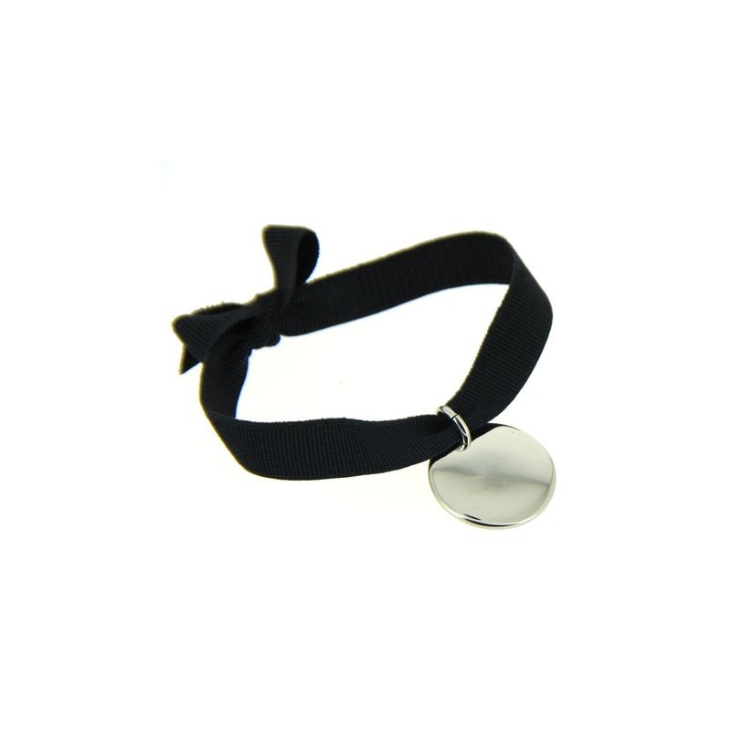 Bracelet personnalisé élastique médaille acier