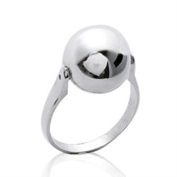 Bague grosse perle Argent 925 rhodié