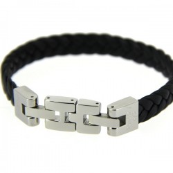 Bracelet homme cuir tressé