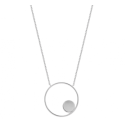 Collier personnalisé grand anneau argent