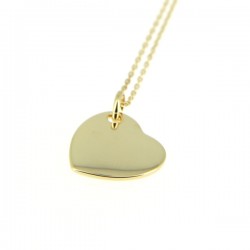 Collier personnalisé coeur penché