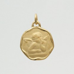 Pendentif ange en plaque or 