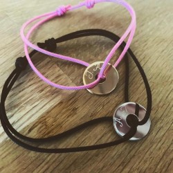 Duo bracelets jetons pour Elle et Lui