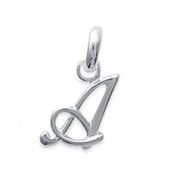 Pendentif Lettre A script argent