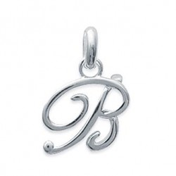 Pendentif Lettre B script argent