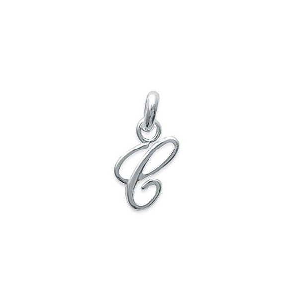 Pendentif Lettre C script argent