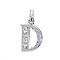 Pendentif Lettre D argent et oz