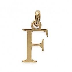 Pendentif Lettre F plaqué or