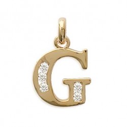 Pendentif Lettre G plaqué or et oz