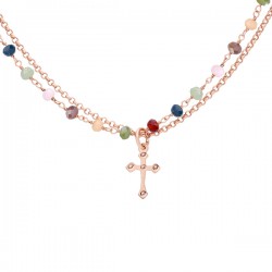 Collier tendance Croix Argent