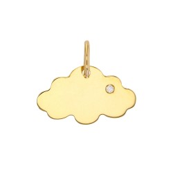 Pendentif nuage or et diamant