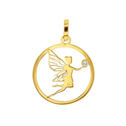 Pendentif petite fée clochette Or 18 carats