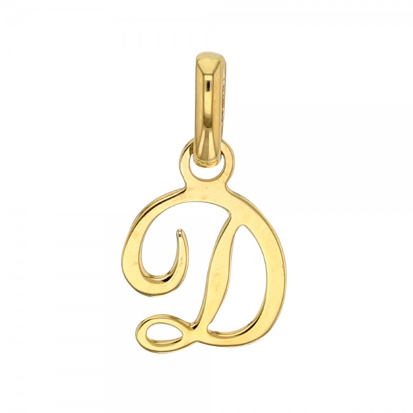 Pendentif Lettre D Or 18 carats