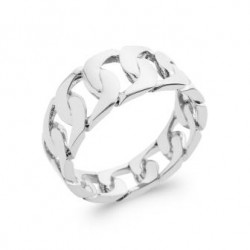 Bague Chaine Maille Gourmette Argent 925