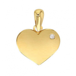 Pendentif coeur or et Oxyde