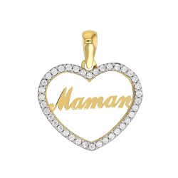 Pendentif Coeur Maman Or 9 carats 