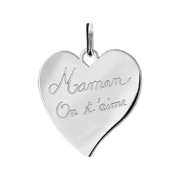 Pendentif Coeur Maman on t'aime