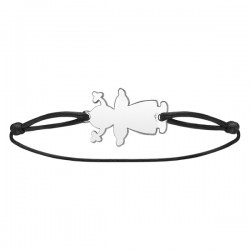 Bracelet silhouette fille cordon