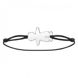 Bracelet silhouette garçon cordon