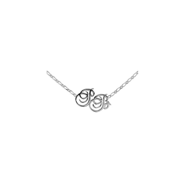 Collier avec 2 initiales Argent