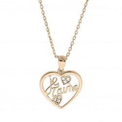 Collier Je t'aime Coeur