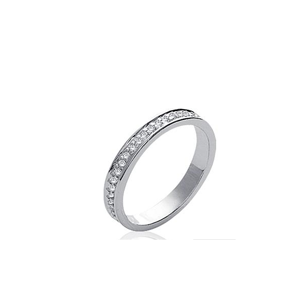 Bague alliance en argent 925/000 rhodié OZ