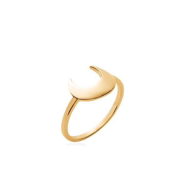 Bague personnalisée Lune Plaqué or 18K