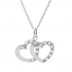 Collier personnalisé coeurs entrelacés Argent 925