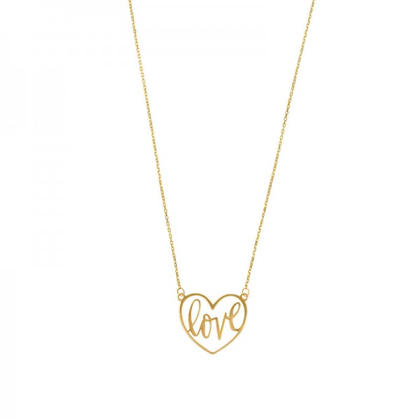 Collier Coeur Love en OR 9K