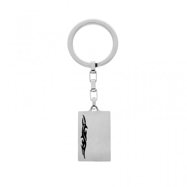 Porte clefs Acier Tribal Homme à Graver