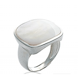 Bague Tendance Argent & Nacre