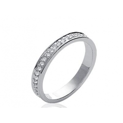 Bague Tendance Argent et contour oxydes