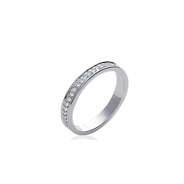 Bague Tendance Argent et contour oxydes