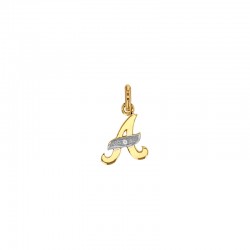 Pendentif Lettre A Or 18K et Diamant