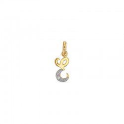 Pendentif Lettre E Or 18K et Diamant