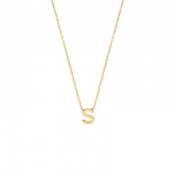 Collier Initiale au choix en Or 9 carats