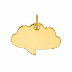 Pendentif nuage bulle message or