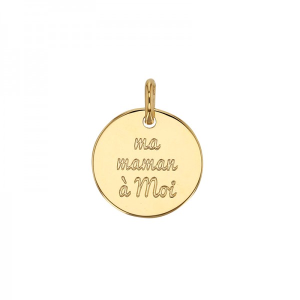 Médaille "Ma maman à Moi" plaqué or