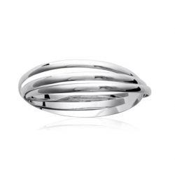 Bracelet triple jonc en Argent 925 Rhodié