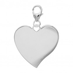 Pendentif charms Coeur personnalisé Argent 925