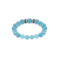 bracelet boule jade bleu