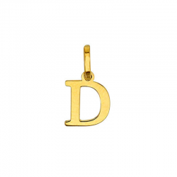 Pendentif Lettre D Or 9 carats