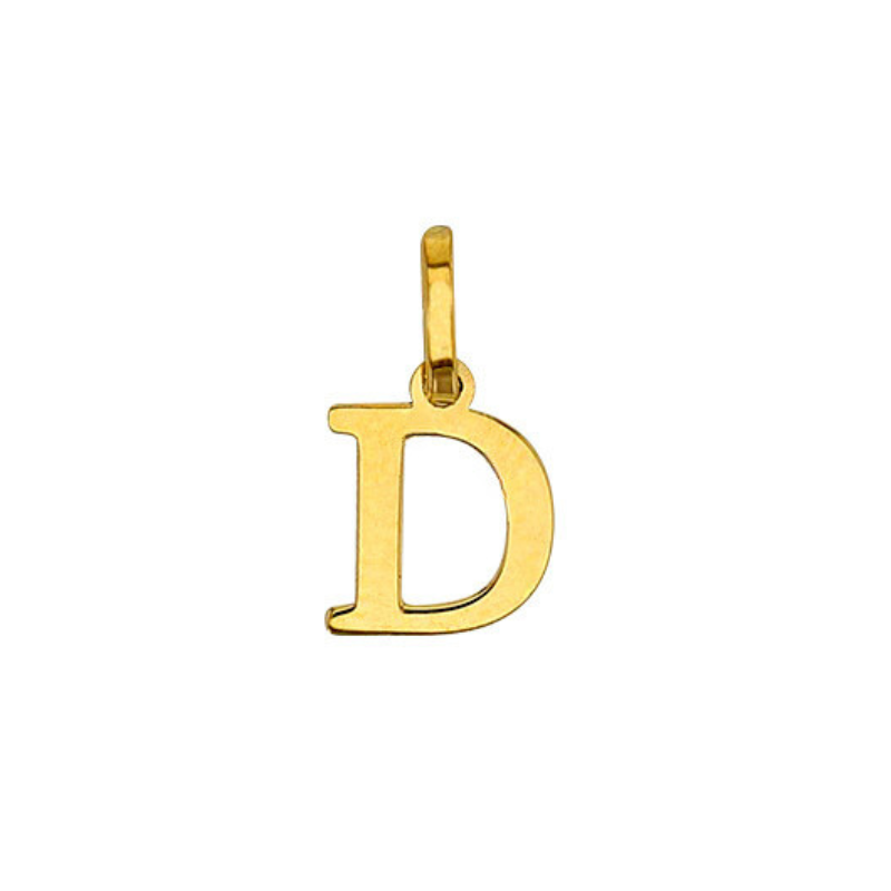 Pendentif Lettre D Or 9 carats