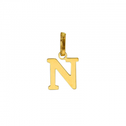 Pendentif Lettre N Or 9 carats